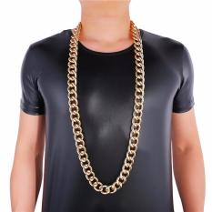 U7 Steampunk Chunky Panjang Kalung Rantai Kuba Hip Hop Dubai Gold Plated Jewelry 23mm dengan 120 Cm Panjang Laporan Golden Rantai Sempurna Hadiah untuk Pria Rantai Aksesoris (Emas) -Intl