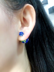 Besar Kecil Anting Sterling Perak Anting Penuh Berlian Ada Berlian Perempuan