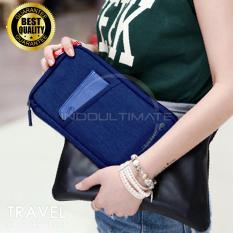 Ultimate Premium 10 in 1 Travelus Dompet Pasport/Multi function Travel Bag Passport ID Card/Passport Holder PW 55-03 - Dark Blue
