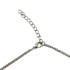 Paman Sam Fashion Silver Infinity Cross Bentuk Liontin Kalung-Intl