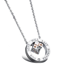 Paman Sam Titanium Steel Magic Cube Kalung (GOLDEN)-Intl
