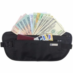 Underclothes Keamanan Perjalanan Pinggang Pouch Sabuk Uang Tersembunyi Compact Pinggang Tas Anti-pencurian Aman Dompet Paspor Keamanan Tas Uang -Intl