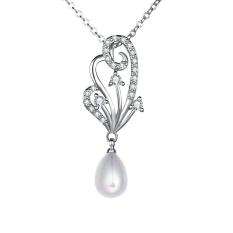 Fantastis Yang Unik Wanita Berlapis Emas Kalung Liontin Mutiara Modis Zirkon Cerah Hadir untuk Pria-Intl