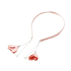 Ikat Kepala Unik Anting Pearl Bunga Hairband Aksesori Rambut Wanita Wanita Wanita-Intl