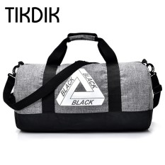 Unisex Duffle Bag Men Autumn Bags Cylindrical Bag Black Gray Military Hand Pocket Versatile Folding Travel Luggage Totes