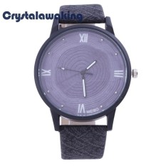Unisex Vintage Roman Timbangan Tali Kulit Jam Kuarsa Dial Jam Tangan-Intl