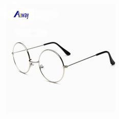 Timely - Unisex Vintage Round Metal Frame Sunglasses 210 Silver - Kacamata Wanita - Korea Style