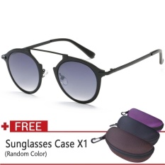 Unisex Pria Wanita Round Designer Sunglasses Fashion WayfarerSunglasses Classic Vintage Bingkai Kacamata Lensa Gradien DrivingMirrored Eyewear-Intl
