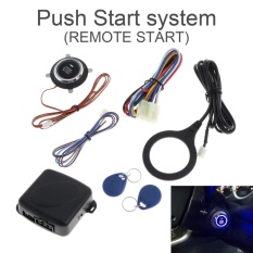 Universal 12 V Auto RFID Sistem Alarm Mobil dan Memakai Penangkal Lock Anti-Theft Push Start System-Intl