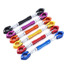 Universal 22mm Stang Motor, Motorbike Grips Handle Bar, Steering Wheel Memperkuat Aluminium Paduan Brace, Adjustable Cross Bar Warna: Biru-Intl