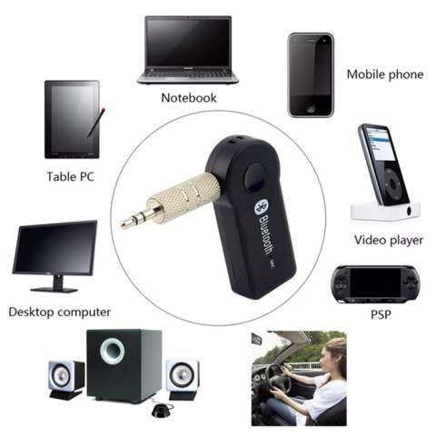 Universal Car Bluetooth V.3 Music Audio Stereo Adapter 3.5mm 2