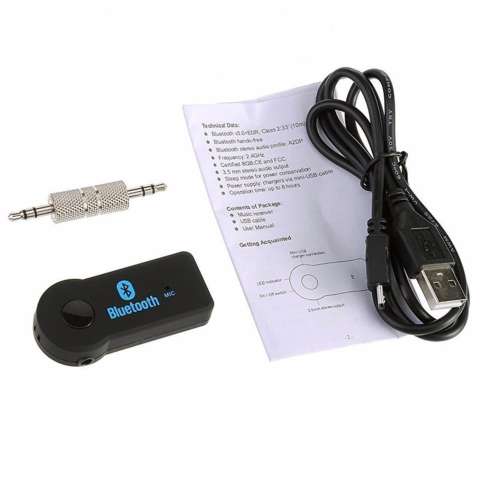 Universal Car Bluetooth V.3 Music Audio Stereo Adapter 3.5mm 5