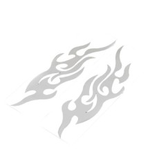 Universal Mobil Stiker Styling Engine Hood Stiker Sepeda Motor Decor Mural Vinyl Meliputi Aksesoris Auto Flame Putih