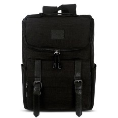 Universal Multi-Function Canvas Laptop Computer Shoulders Bag Leisurely Backpack Students Bag, Size: 43x30x14cm, For 15.6 inch and Below Macbook, Samsung, Lenovo, Sony, DELL Alienware, CHUWI, ASUS, HP(Black) - intl