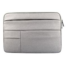Universal Beberapa Kantong Wearable Kain Oxford Lembut Portabel Santai Tas Tablet Laptop untuk 14 Inch dan Di Bawah Macbook, Samsung, lenovo, Sony, Dell Alienware, CHUWI, ASUS Hp (Abu-abu)-Intl