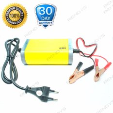 Universal Portable Motorcrycle Car Battery Charger 6A/12V Accu Aki Motor Mobil / Baterai Charger - Kuning