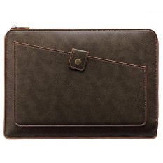 Universal PU Kulit Bisnis Laptop Tablet Ritsleting Tas, untuk 13.3 Inch dan Di Bawah MacBook Pro 2016, Samsung, lenovo, Sony, Dell Alienware, CHUWI, ASUS, Ponsel (Cokelat Kehitaman)-Internasional