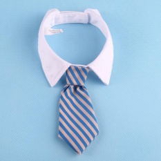 Uniwood PET Sopan Pria Bergaris Dasi-Biru dan Abu-abu Stripe- INTL