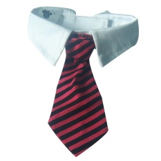 Uniwood PET Sopan Pria Bergaris Dasi-Merah dan Hitam Stripe- INTL
