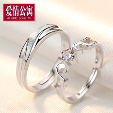 Untuk hidup perak sterling untuk pria dan wanita cincin kawin cincin berlian simulasi