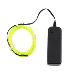 USTORE 2 M Fleksibel EL Tabung Kawat Tali Lampu Neon Glow Kontroler untuk Review Mobil Dekorasi Pesta Hijau-Intl