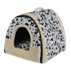 USTORE Foldable Anjing Puppy Kucing House Kennel Sarang Tempat Tidur dengan Mat PET Travel Bed Tenda Batu Bata Merah M-Intl