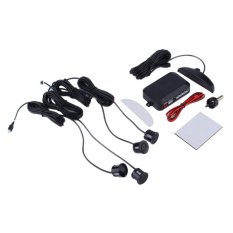 LED parkir Sensor Kit 4 sensor kendaraan mobil membalikkan Radar sistem hitam baru