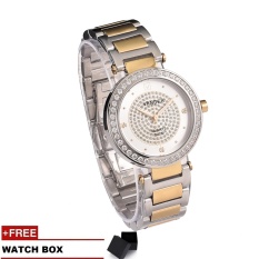 VANDER Fashion Zircon Swiss RONDA Gerakan Kuarsa Watch (GD)-Intl