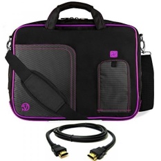 Tas Kurir Laptop Vangoddy Prem Ungu untuk Ponsel ProBook/EliteBook/Seluler Thin Client/ZBook 14-15.6 inch + 8FT HDMI Kabel-Internasional