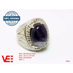 VeE Cincin Pria Batu Kecubung Ungu - Batu Akik CP04