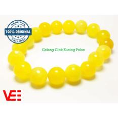 VeE Gelang Kesehatan Pria / Wanita Giok Kuning Polos