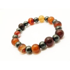 VeE Gelang Terapi Kesehatan Magnet Kombinasi Giok Coklat - GM22