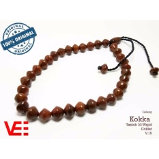 VeE Gelang Terapi Kesehatan / Tasbih Pria / Wanita Kayu Kokka Kaukah- Wajid Coklat