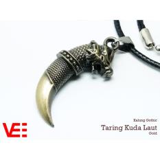 VeE Kalung liontin Gothic Remaja Model Taring kuda laut