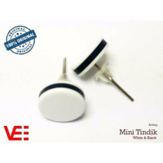 VeE Sepasang Anting Tindik Pria / Wanita Trendi Titanium Putih 9mm