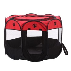 Veecome Lipat Portabel Peliharaan Playpen Anjing Kucing Latihan Pulpen Kennel Kain Oxford 8 Sisi Kandang Spesifikasi: S-Internasional