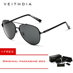 VEITHDIA Merek Busana Pria Sunglasses Polarized Kacamata UV400 3802