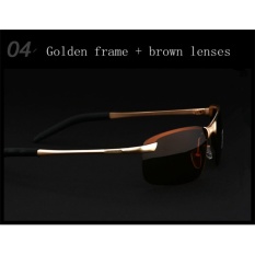 VEITHDIA Merek Kacamata Hitam Pria Terpolarisasi Rimless Sport Sun Kacamata Mengemudi Goggle Kacamata untuk Pria 3043-Intl