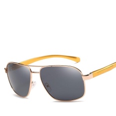 Victory Men Cahaya Terpolarisasi Aluminium Magnesium Drive Fashion Sunglasses Leisure Fishing Sunglasses (NO.4 Grey)-Intl