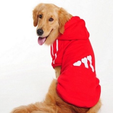 Kemenangan Baru Sweater Anjing Pet Pakaian Olahraga Bernapas Big Dog Hoodie Pakaian Hewan Peliharaan Pet Shirts (red-9xl)-Intl