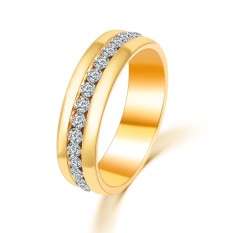 Kemenangan Baru Cincin Uniseks Modis Perhiasan Ornamen Hadiah Menjual Penjepit Bor Mewah Sederhana Indonesia Ngumpul Di Sini Lingkaran (Emas)-Internasional