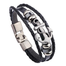 Vintage Seta Jangkar Tudded Urfereather Manset Braceset Kembali