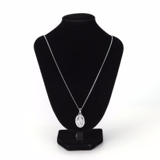 Vintage Style Silver Plated Necklace Virgin Mary Pendant Necklaces Gift - intl