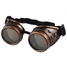 Gaya Vintage Kacamata Las Kacamata Cosplay Steampunk Punk Yang Merah