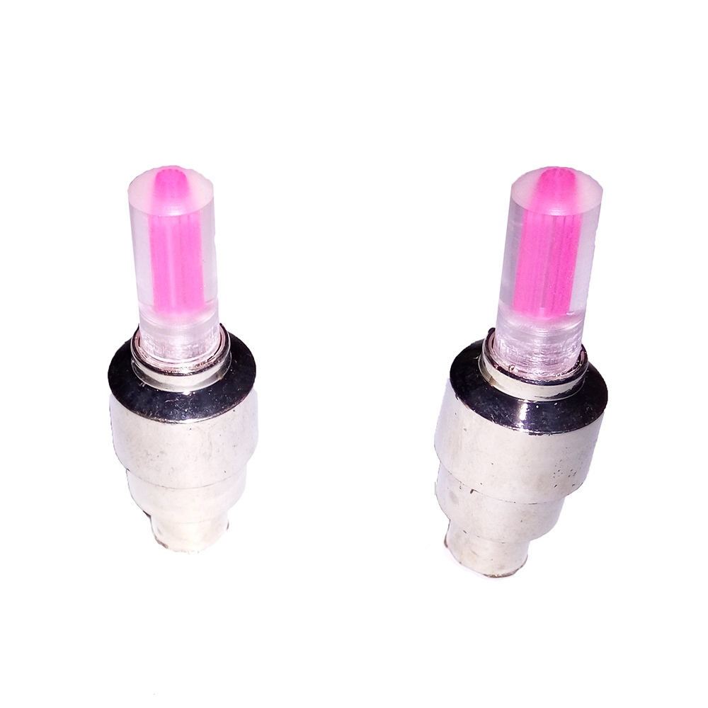 Tutup Penntiil Ban Motor Menyala Led - 2 Pcs - Pink By Virgo Shop.