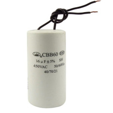 Vococal CBB60 AC 450 V 16 UF Kabel Motor Lari Mulai STT Kapasitor 50/60 Hz