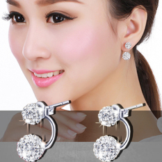Wanita S925 kepribadian temperamen perempuan setelah menggantung anting sterling anting-anting perak zirkon anting-anting