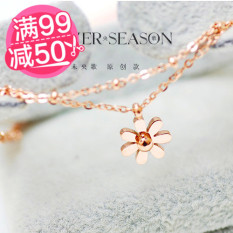 Warna Bunga 18 K Daisy Bunga Emas Gelang Kaki