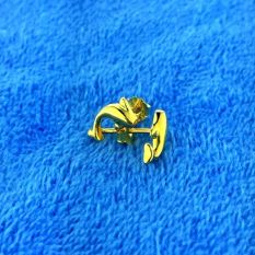 Warna Emas S925 Emas Warna Sterling Perak Berlapis Kuning Sterling Perak Anting