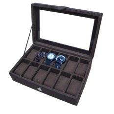 Watch Box / Tempat Jam / Kotak Jam Tangan Isi 12 - Full Cokelat